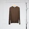 Dragão do Mar Warren Cashfeel 26 Outono Versátil Confortável Simples Camiseta Básica Feminina Gola Redonda Manga Longa