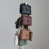 Mini Bolso Caja Tejido a Mano, Bolso de Alta Gama para Teléfono Móvil, Bolso Cuadrado Pequeño Versátil con Cadena, Bolso Cruzado de Hombro de Piel Genuina para Mujer