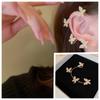 Pendientes de mariposa con diamantes súper dulces y sin orejas, de estilo hada, colgantes para mujer, elegantes, de temperamento, de alta calidad, joyería para las orejas