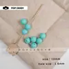 Materiales de Cuentas Pulidas Acrílicas Kit de Cuentas DIY Multicolor Hecho a Mano Cuentas Redondas de 10 mm Cuentas Sueltas Colgante de Bolsa Dulce