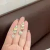 Novos Brincos de Espiga de Trigo com Pedra Olho de Gato, Presilhas de Orelha Exquisitas e Versáteis, Brincos Longos da Moda, Joias de Orelha para Mulheres no Atacado