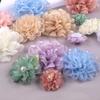 4-10cm fábrica em estoque camélia borda queimada flor chapelaria tecido flor feita à mão acessórios flor de tecido acessórios DIY broche