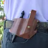 Linterna de exterior en stock funda de cuero linterna táctica de supervivencia EDC bolsa de cintura bolsa de almacenamiento de herramientas para aventura en la jungla