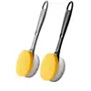 Cepillo de Esponja con Mango Largo para Ollas, Cepillo Doble Cara para Lavar Platos de Cocina, Estropajo Descontaminante Potente, Cepillo de Limpieza con Cabezal de Cepillo Reemplazable