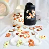 Serie de colores de té de leche de moda accesorios piezas diy pegamento de crema zapatos agujereados materiales de belleza Cabeza de niña cereza oso lindo
