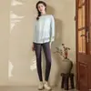 Camiseta Holgada para Fitness, Blusa Fina para Yoga, Top Deportivo Transpirable de Secado Rápido, Traje de Pilates de Aspecto Adelgazante