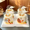 2026 Festival do Meio do Outono Bolo de Lua Bolo de Coelho Miffy Decoração Ornamento Cheio de Bênçãos Festival do Meio do Outono Caqui Caqui Ruyi Leque Chinês Cartão de Inserção