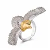 Venta directa de fábrica en AliExpress, anillo de águila retro personalizado Gao Qiao, anillo de alas de águila de Amazon.