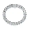 Pulseira Transfronteiriça de Prata S925 com Moissanita Prata Pura Design Único Luxo Leve Pulseira de Alta Qualidade Moda Ins Joia de Temperamento para Mulheres