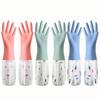 Guantes Impermeables de Goma Látex Duraderos para Lavar Platos en la Cocina, Lavar Platos, Ropa, Tareas Domésticas y Limpieza, Extra Largos