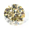 Wuzhou Gema Cultivada Artificial Ab Colorido Redonda Moissanita Colorida Piedra Preciosa Azul Marino Anillo Joyería Reloj Incrustación