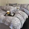 Juego de ropa de cama de cuatro piezas de grado A, engrosado y cepillado, para otoño e invierno, que ofrece una sensación lujosa y de alta gama, adecuado para todas las estaciones