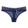 Calcinha sensual de renda europeia e americana, seda gelo, sensual, tentação oca, perspectiva quente, cintura baixa, calcinha T, roupa íntima feminina, desejo puro