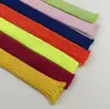 Fita Colorida de Poliéster-Algodão em Estoque 1,5 cm Corda de Algodão Plana Oca de Camada Dupla para Roupas, Corda de Chapéu, Corda de Cós, Cordão