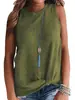 Nueva Camiseta sin Mangas Casual de Moda con Cuello Redondo y Dobladillo Retorcido de Amazon Transfronterizo Ebay, Disponible para Dropshipping