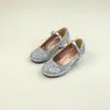 Promoção de Liquidação Sapatos de Couro de Salto Alto para Meninas, Sapatos de Dança, Sapatos de Uma Sola para Meninas Pequenas, Sapatos Vermelhos de Princesa para Apresentação, Sapatos de Apresentação
