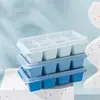Bandeja de Cubos de Gelo da Moda, Dispositivo de Congelamento Rápido para Uso Doméstico, Molde Personalizado para Cubos de Gelo com Tampa, Molde de Cubos de Gelo com Compartimentos Pequenos para Barras de Gelo e Picolés DIY