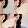 Pendientes de Forma de C de Colores Dulces Frescos de Verano para Mujer, Simples Nuevos Elegantes, Pendientes Populares, Joyería para Orejas Dopamina Nicho