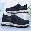 Sapatos Masculinos 2025 Estilo Verão Sapatos Masculinos Malha Respirável Sapatos Casuais Masculinos Slip-On Velcro Sapatos de Pai Comércio Exterior Atacado