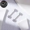 Joias Europeias e Americanas Atacado Liga de Titânio F136 Incrustada com Zircônia Redonda G23 Joias para Piercing na Orelha Anéis para Mamilo Piercings para Mamilo