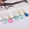 Amapola DIY Resina de Cristal Luna Estrella Cabeza de Gato Conejo Nota Musical Pendientes Colgante Arena Líquida Accesorios Molde de Silicona