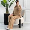 Otoño 2024 Nuevo Conjunto de Dos Piezas Casual Estampado de Punto con Capucha para Mujer Europeo y Americano Transfronterizo de Amazon
