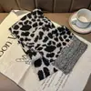 ¡Artículo de moda! Bufanda Larga Estrecha de Doble Raya para Mujer, Otoño e Invierno, Moderna, Versátil, Calentador de Cuello