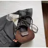 Bolso Bandolera Estilo Coreano Nicho Estilo Extranjero Bolso Dumpling para Mujer 2025 Otoño Nuevo Retro Empalme Tendencia Bolso de Hombro Cruzado