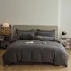 Juego de ropa de cama de cuatro piezas de algodón cepillado grueso de alta gama, 60 hilos, sábanas 100% algodón puro, funda de edredón, sábana bajera, ropa de cama para otoño e invierno
