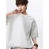 Nova Coleção Primavera/Verão 2026 Masculina Camiseta Estruturada de Manga Curta 260g Fio Duplo Algodão Puro Mercerizado com Design de Zíper