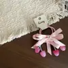 Conjunto Doce de Presilhas e Elásticos de Cabelo com Laço e Cereja para Crianças, Grampos, Presilhas Laterais e Faixas de Cabelo