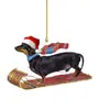 2024 Dibujos Animados Navidad Nuevo Producto Serie Dachshund Adornos para Árbol de Navidad Colgantes Acrílico Plano Interior de Coche