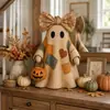 Adornos Creativos de Resina Transfronterizos, Fantasma con Lazo, Fantasma Cargando Calabaza, Decoración de Halloween, Adornos de Escritorio