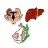 Broche Creativo Lindo con Forma de Órgano Versátil Accesorio para Ropa Mochila Insignia de Dibujos Animados de Aleación Esmaltada En Stock