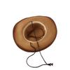 Sombrero de Vaquero Occidental de Ala Ancha de Moda Europea y Americana para Mujer, Nuevo Estilo Primavera y Verano con Borde Enrollado, Sombrero de Paja con Protección Solar