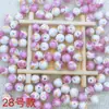 Cuentas de cerámica de porcelana azul y blanca pintadas a mano cuerda roja collar tejido a mano pulsera accesorios DIY cuentas sueltas accesorios de joyería