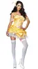 Vestido de princesa plissado ombro a ombro dourado Roupa de empregada para exportação europeia e americana Roupas de princesa Branca de Neve para Halloween M4486