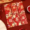 Envelopes de presente de casamento vermelhos em tamanhos grande, médio e pequeno, envelopes vermelhos especiais de casamento com o caractere "feliz" para lembrancinhas e contribuições de casamento