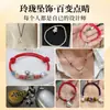Colgante Xiao S999 de Plata para Atraer Dinero Colgante Pequeño de Caballo de Madera Amuleto de Caballo Pulsera Hilo Rojo Colgante Pequeño de Caballo