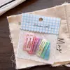 8 paquetes de pinzas para el pelo BB con flequillo hueco dulces versátiles para niños, pinzas para el pelo lindas de lunares, pinzas para el pelo frescas con goteo de aceite lateral