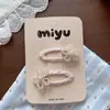 Pinza para el pelo tipo flor de cuentas dulce hecha a mano estilo coreano con perla artificial, pasador de flor pequeña 3D para niñas