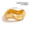 Pulsera ancha de metal irregular con diseño transfronterizo de Europa y Estados Unidos, pulsera punk exagerada, pulsera de resorte suave para mujer