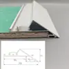 Delgado como el Ala de una Cigarra, Canaleta para Luminaria de Techo Suspendido con Perfil de Borde Biselado, Iluminación de Pared Lineal con Arco de Luz para Sala de Estar