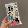 Topo Bebiendo Té Patrón Lichi Adecuado para Funda de Teléfono Apple 16 iPhone 17 Cobertura Completa Textura de Cuero de Gama Alta Funda Suave