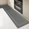 Alfombra de Piso Absorbente Nube para Espacio de Cocina Entrada Hogareña Resistente al Aceite Limpiable Sin Lavar Felpudo Puerta Alfombra de Puerta Antideslizante Baño