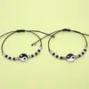 Pulsera Cruzada Explosiva de Joyería Shell Tai Chi Tejida Simple para Pareja Pulsera Ajustable de Diamante Hecha a Mano