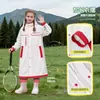 Impermeable infantil, impermeable de una pieza EVA para estudiantes de primaria, protección total contra la lluvia, poncho de lluvia con mochila, engrosado, diseño integrado para niños mayores