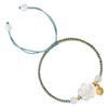 Pulseira de Ágata Natural Flor de Lótus para Mulheres, Pulseira Trançada Feita à Mão, Pulseira de Casal, Amizade Artística Ajustável Presente