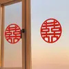 Pegatinas Electrostáticas Especiales para Habitaciones de Boda, Ventanas de Cristal, Decoraciones de Papel Recortado para Ventanas, Pegatinas y Pegatinas con la Palabra "Xi" para Habitaciones de Boda