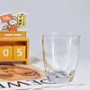 Copo de água simples tipo V para chá, leite, cerveja, vinho estrangeiro, uísque, boca larga, copo baixo P1034 Copo de leite, copo de café